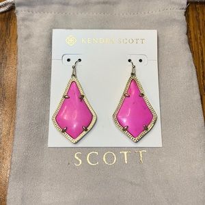 Kendra Scott Alex Gold Drop Earrings in Pink